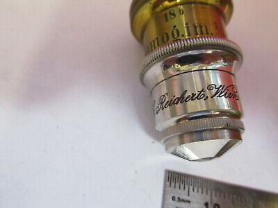 ANTIQUE BRASS REICHERT WIEN OBJECTIVE "1/12" MICROSCOPE PART AS PICTURED F6-B-98