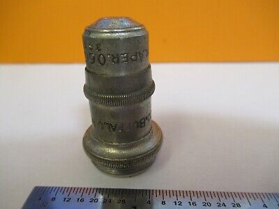 ANTIQUE BRASS SPENCER 4mm OBJECTIVE MICROSCOPE PART AS PICTURED &7B-B-16