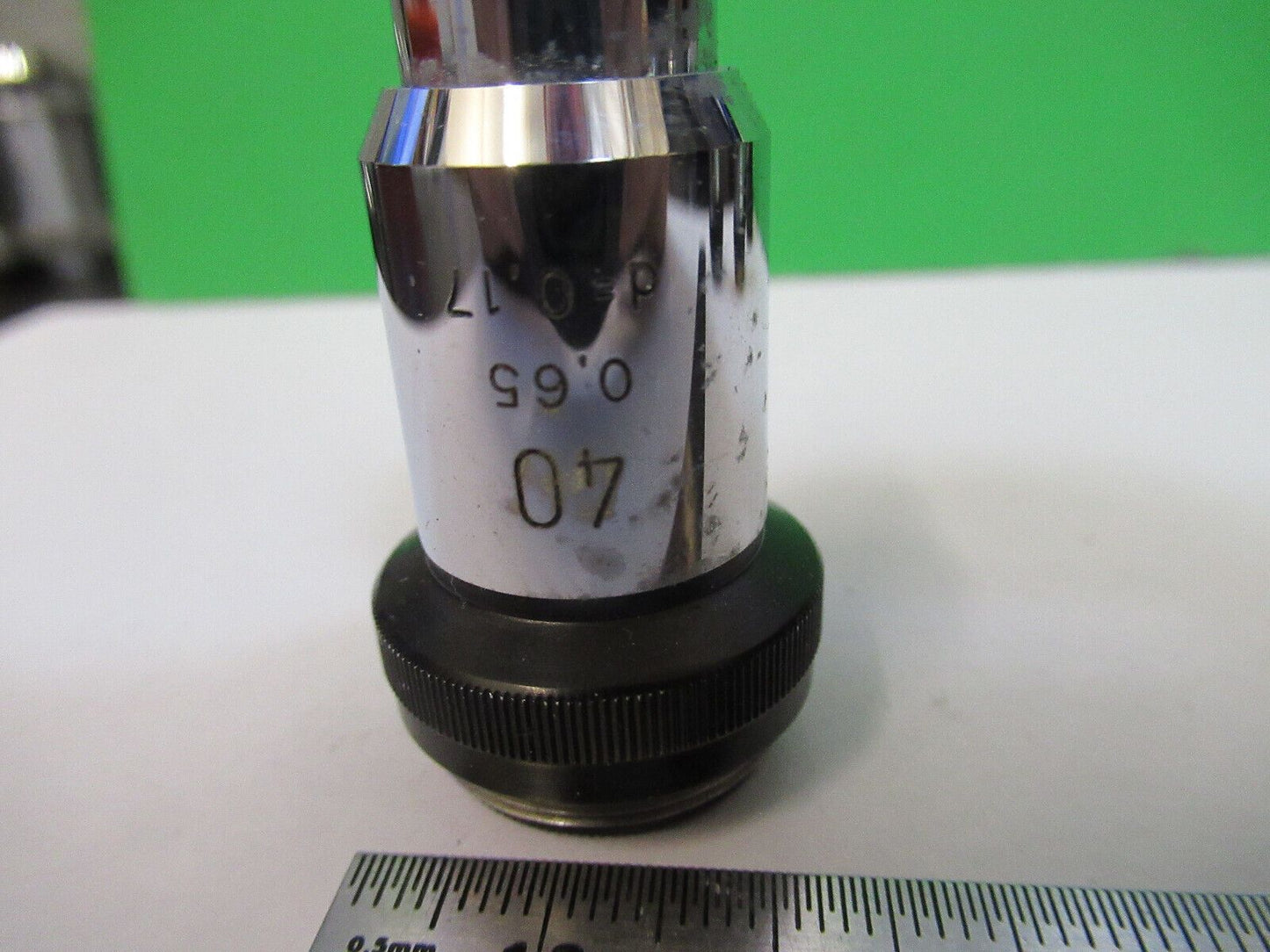 WILD HEERBRUGG  SWISS 40X OBJECTIVE MICROSCOPE PART OPTICS AS PICTURED &Z1-A-219