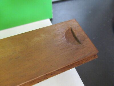 ANTIQUE ERNST LEITZ SMALL EMPTY WOOD BOX MICROSCOPE PART AS PICTURED Q9-A-54