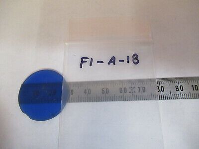 OPTICAL BLUE GLASS FILTER MICROSCOPE PART OPTICS AS PICTURED &F1-A-18