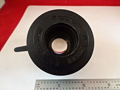 MICROSCOPE PART CONDENSER AMERICAN OPTICS + IRIS DIAPHRAGM AS IS #K8-C-03