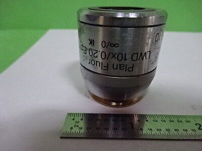 MICROSCOPE PART REICHERT POLYVAR OBJECTIVE LWD FLUOR 10X OPTICS AS IS #AI-17