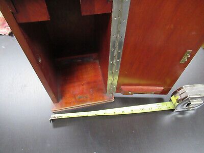 EMPTY WOOD CABINET for ANTIQUE BAUSCH LOMB MICROSCOPE PART AS PICTURED &TA5 i