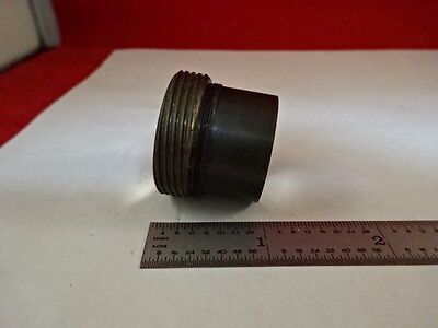 MICROSCOPE PART ANTIQUE OPTICAL BRASS MOUNTED LENS OPTICS AS IS #AO-51