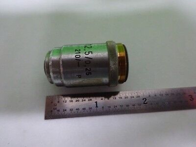 MICROSCOPE PART OBJECTIVE REICHERT 12.5X OPTICS #72-63