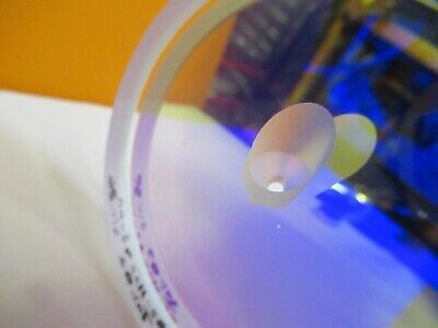 OPTICAL FLAT COATED 3" DIA HOLED FUSED SILICA LASER OPTICS AS PICTURED &16-A-04