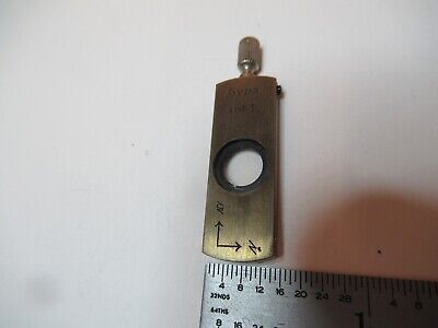 ANTIQUE LEITZ GERMANY POL SLIDE GYPSUM LAMBDA MICROSCOPE PART AS PIC &16-B-15