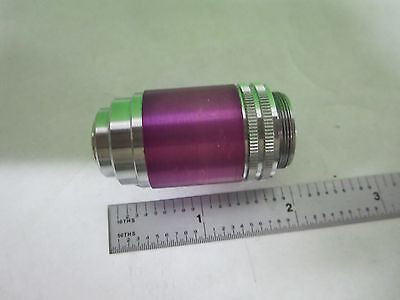 MICROSCOPE PART OBJECTIVE LEITZ 100X PURPLE ?? OPTICS AS IS S9-36