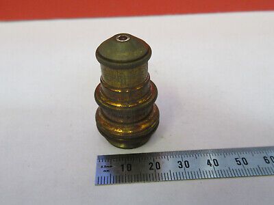 ANTIQUE BRASS BAUSCH LOMB OBJECTIVE  MICROSCOPE PART AS PICTURED F6-B-111