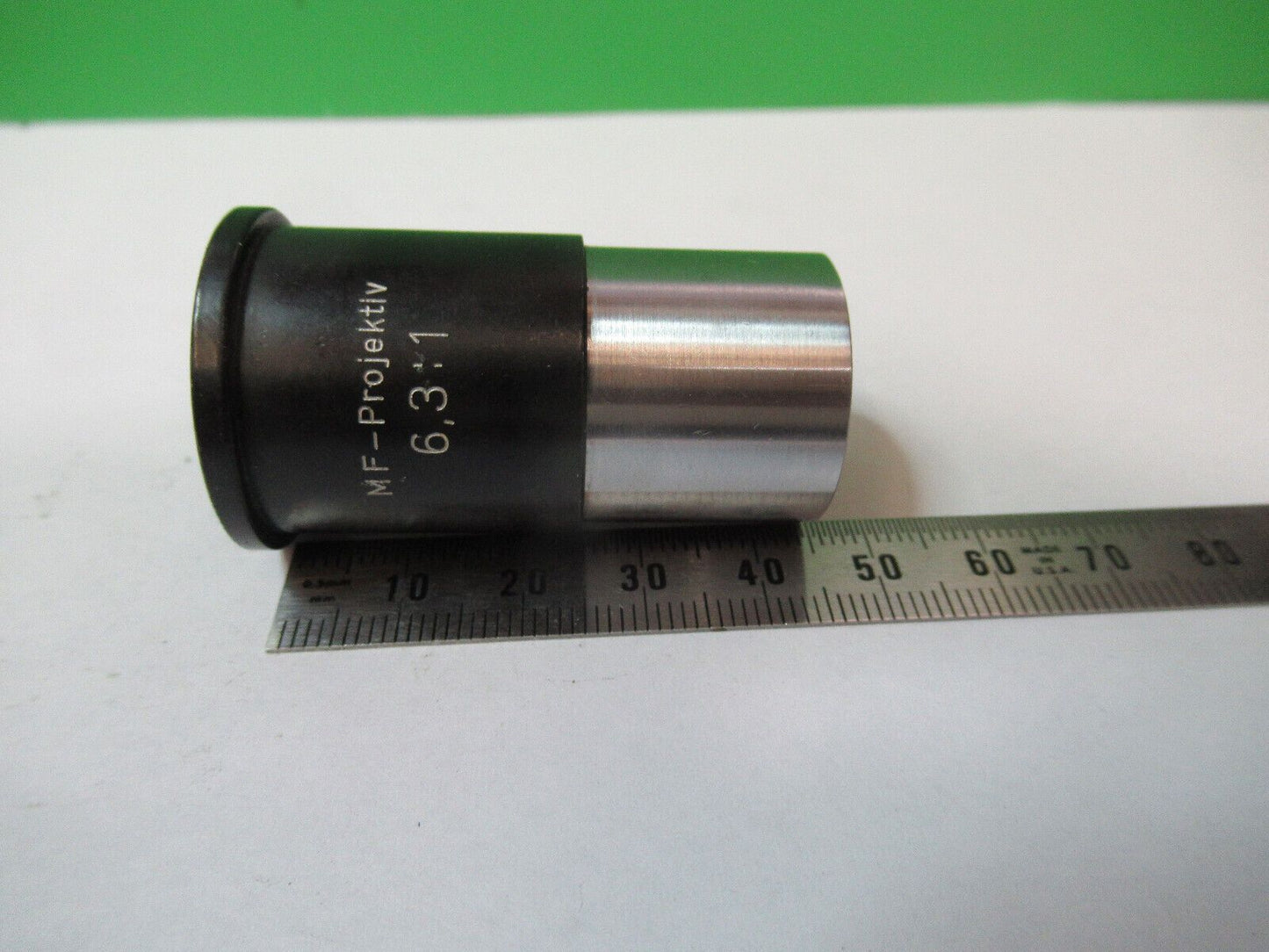 M-F PROJECTIK AUS JENA 6.3X  EYEPIECE LENS MICROSCOPE PART AS PICTURED R2-A-41