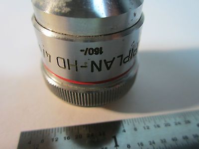 OPTICAL MICROSCOPE OBJECTIVE ZEISS GERMANY HD EPIPLAN 4X OPTICS BIN#AXIO