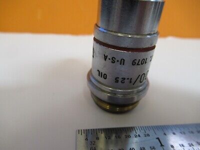 AMERICAN OPTICS AO 1079 ACHRO 100X OBJECTIVE MICROSCOPE PART AS PICTURED 1E-C-22