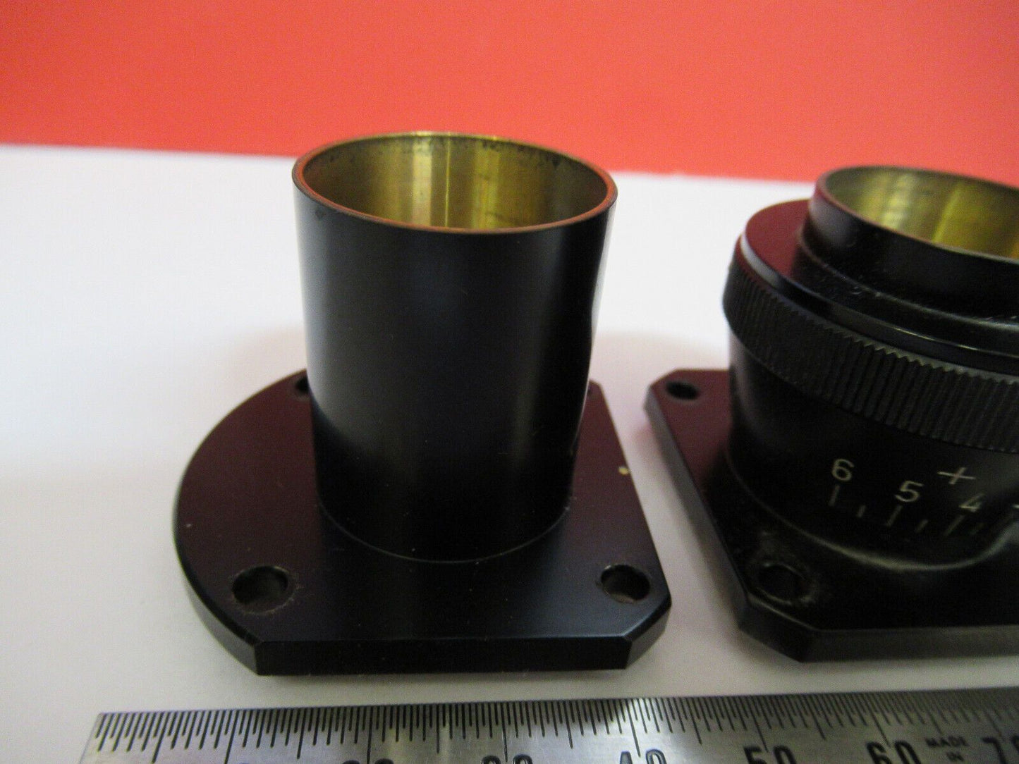 CARL ZEISS BRASS EYEPIECE HOLDER TUBUS MICROSCOPE PART AS PICTURED Q2-63