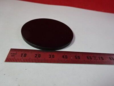 OPTICAL DARK RED FILTER GLASS OPTICS AS IS &51-A-65