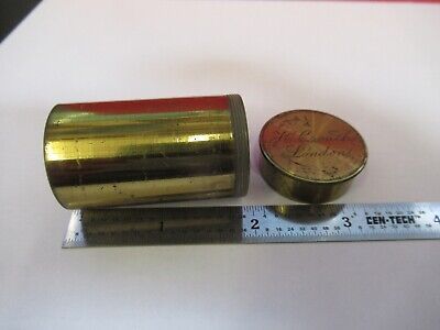 ANTIQUE BRASS HENRY CROUCH LONDON EMPTY OBJECTIVE CANISTER AS PICTURED &Q1-A-07