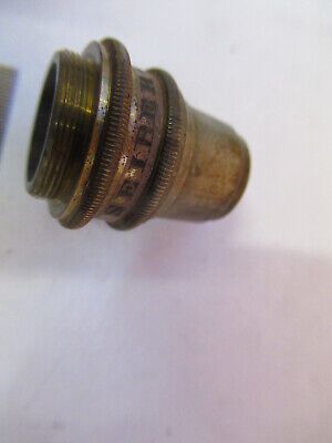 ANTIQUE BRASS RARE SEIBERT OBJECTIVE MICROSCOPE PART AS PICTURED 4B-FT-21