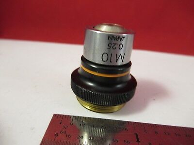 OLYMPUS JAPAN OBJECTIVE M10 10X MICROSCOPE PART OPTICS AS PICTURED &75-B-18