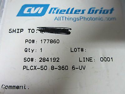 MELLES GRIOT OPTICAL DEVICE UV LASER OPTICS BIN#4T ii