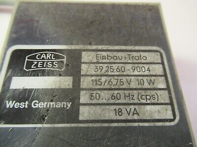 ZEISS GERMANY POWER SUPPLY TRANSFORMER MICROSCOPE PART AS PICTURED &FT-4-52B