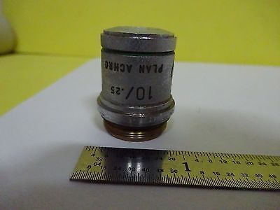 MICROSCOPE PART OBJECTIVE AO AMERICAN 10X PLAN ACHRO OPTICS AS IS BIN#X1-59