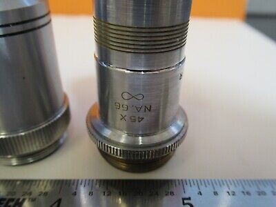 LOT 5 EA OBJECTIVE LENSES OPTICS MICROSCOPE PART AS PICTURED &17-FT-87