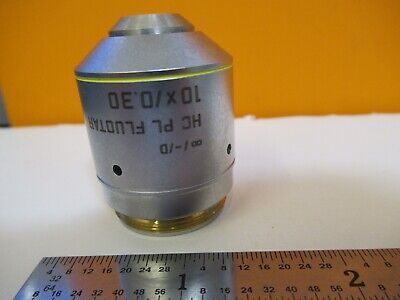 LEITZ LEICA OBJECTIVE HC PL 10X FLUOTAR OPTICS MICROSCOPE PART AS PIC &H8-B-09