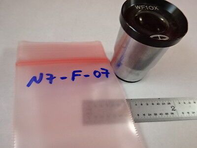 MICROSCOPE PART UNKNOWN MAKER WF10X EYEPIECE OCULAR OPTICS AS IS B#N7-F-07