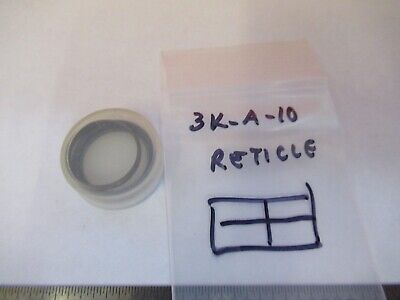 OPTICAL RETICLE PHOTO CAMERA GRID CROSS MICROSCOPE PART OPTICS AS IS &3K-A-10