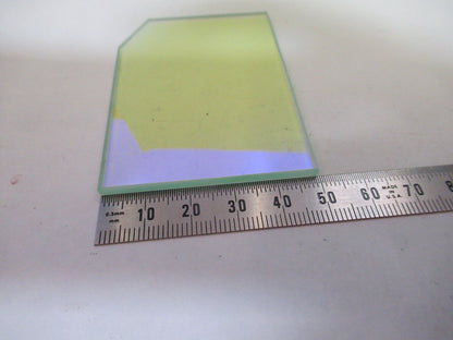 OPTICAL COATED GLASS PLATE DICHROIC LASER OPTICS AS PICTURED #Z8-A-16