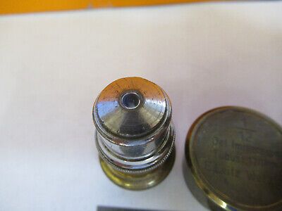 ANTIQUE BRASS ERNST LEITZ OBJECTIVE "6" MICROSCOPE PART AS PICTURED &F1-A-81