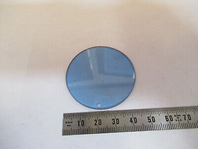 OPTICAL BLUE GLASS FILTER MICROSCOPE PART OPTICS AS PICTURED &F1-A-16