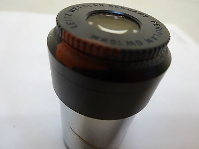 MICROSCOPE PART EYEPIECE OCULAR LEITZ GERMANY GW 10X OPTICS AS IS BIN#J6-B-15