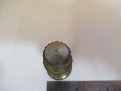 ANTIQUE BRASS ERNST LEITZ 2mm OBJECTIVE MICROSCOPE PART AS PICTURED &7B-B-15