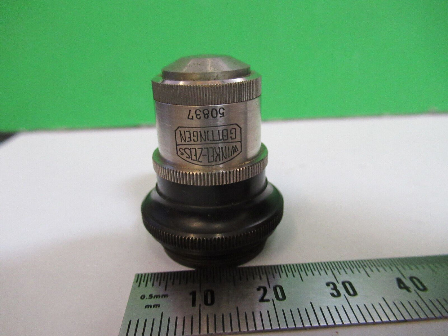 ANTIQUE BRASS WINKEL ZEISS 1.8mm OBJECTIVE MICROSCOPE PART AS PICTURED #H3-A-60