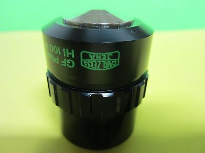 MICROSCOPE ZEISS OBJECTIVE 100X INFINITY OPTICS HI PLANACHROMAT BIN#11-DT-Y