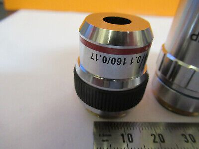 lot 3 ea assorted 4x 40x 100x /160 OBJECTIVE MICROSCOPE PART AS PICTURED R7-A-62