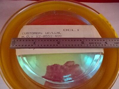 OPTICAL FLAT COATED DICHROIC MIRROR 1/10 WAVE ZERODUR LASER OPTICS AS IS #80-04