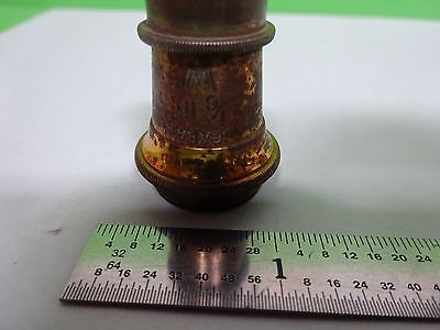 MICROSCOPE PART OBJECTIVE WATSON UK 1/6 VINTAGE OPTICS AS IS BIN#H7-A-15