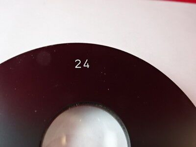 MICROSCOPE PART OPTICAL CONDENSER LENS GERMANY 24 OPTICS AS IS #11-DT-R3