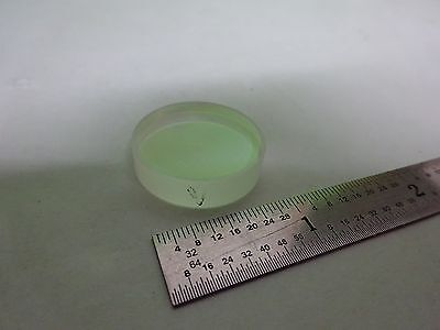 OPTICAL COATED FLAT LENS [spot in the middle] LASER OPTICS AS IS BIN#11-A-34