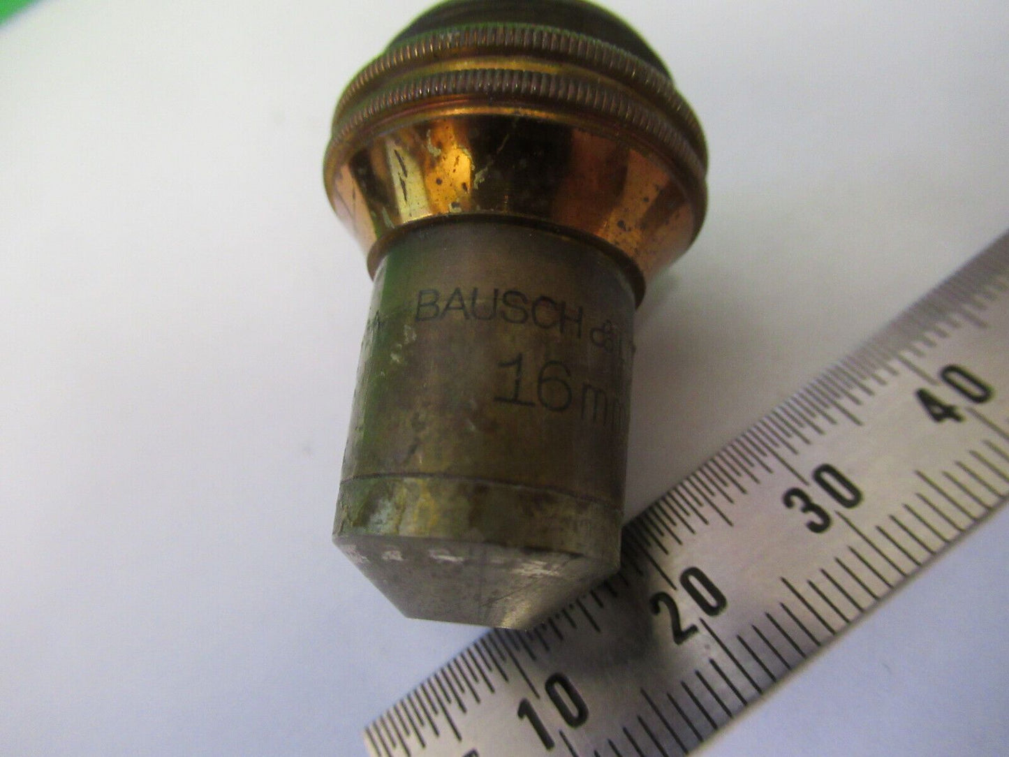 ANTIQUE BRASS BAUSCH LOMB 10X OBJECTIVE MICROSCOPE PART AS PICTURED &R3-B-83