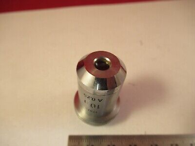 LEITZ GERMANY MICROSCOPE PART OBJECTIVE LENS 10X /170 OPTICS AS PICTURED 8-A-26