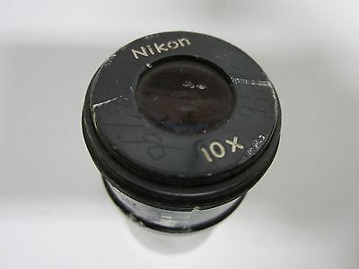 FOR PARTS NIKON MICROSCOPE EYEPIECE 10X AS IS OPTICS BIN#8X-T-19