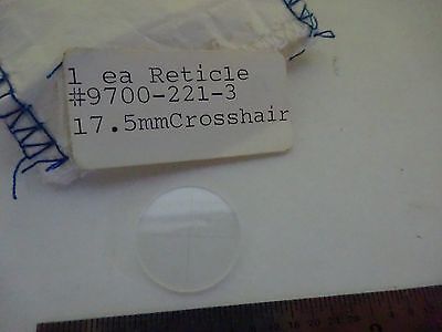 OPTICAL MICROSCOPE RETICLE CROSSHAIR LASER OPTICS AS IS BIN#W5-A-30