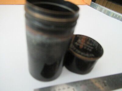 ANTIQUE R. WINKEL EMPTY BRASS APO OBJECTIVE CAN MICROSCOPE PART AS PIC &F2-A-108