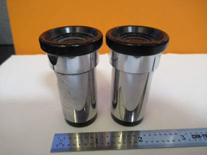 UNKNOWN MAKER EYEPIECE PAIR 10X OPTICS MICROSCOPE PART AS PICTURED &A4-A-35