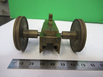 BAUSCH LOMB ANTIQUE BRASS HOLDER STAGE  MICROSCOPE PART AS PICTURED &75-B-27