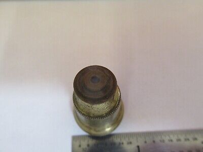 ANTIQUE BRASS UNKNOWN INCOMPLETE OBJECTIVE MICROSCOPE PART AS PICTURED &7B-B-27