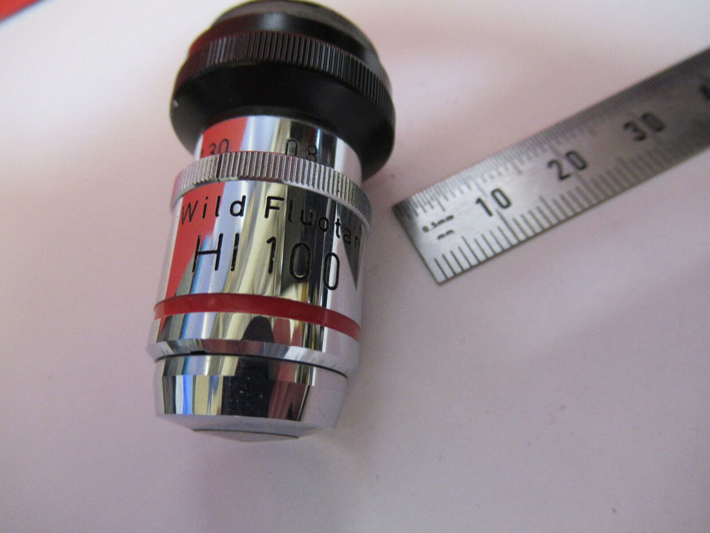 WILD HEERBRUGG SWISS OBJECTIVE 100X IRIS FLUOTAR MICROSCOPE PART OPTICS Y6-B-37